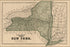 24"x36" Gallery Poster, map of new york state 1875