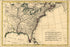 24"x36" Gallery Poster, map of north america 1776 american revolution
