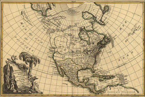 24"x36" Gallery Poster, map of north america pre united states 1762 p1
