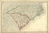 24"x36" Gallery Poster, map of north & south carolina 1881