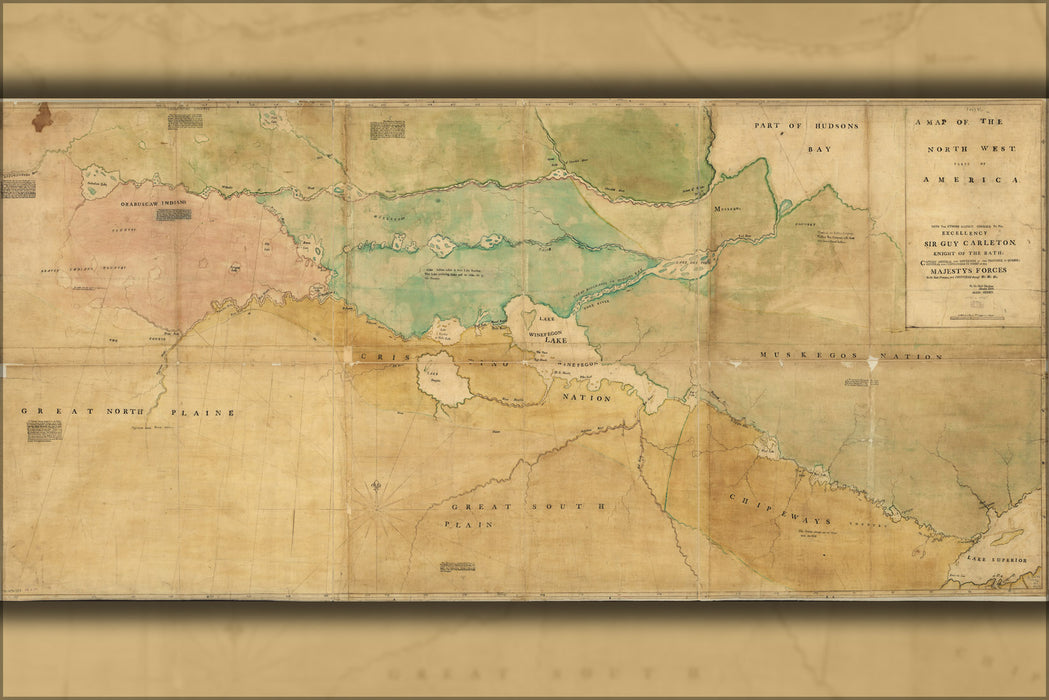 24"x36" Gallery Poster, map of ontario canada 1776