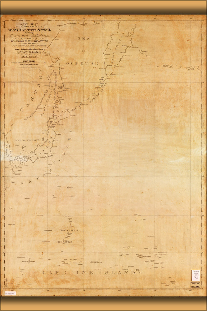 24"x36" Gallery Poster, map of part of western North Pacific Ocean 1824