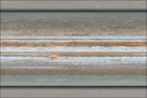 24"x36" Gallery Poster, map of planet jupiter taken by the cassini spacecraft
