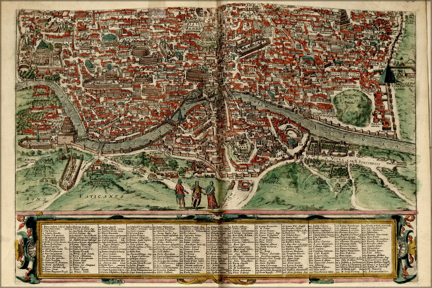24"x36" Gallery Poster, map of southern rome 1612