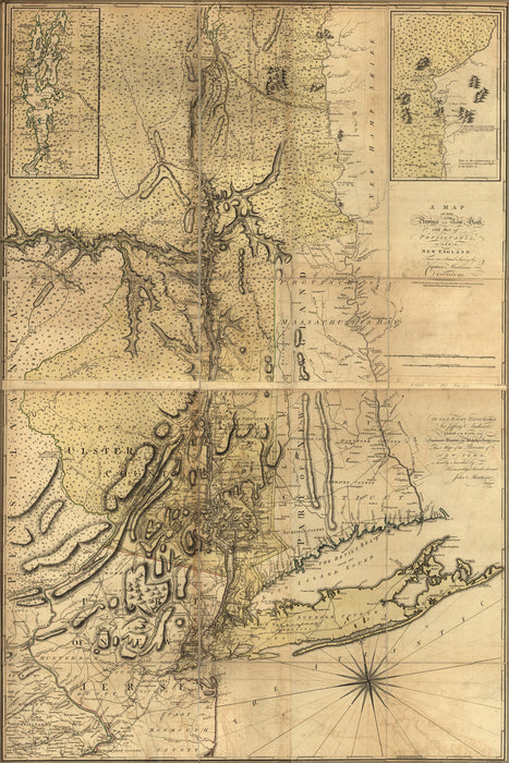 24"x36" Gallery Poster, map of the Province of New York long island 1777