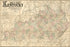 24"x36" Gallery Poster, map of the State of Kentucky 1863