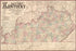24"x36" Gallery Poster, map of the State of Kentucky p2