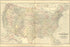 24"x36" Gallery Poster, map of the united states of america 1894