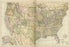 24"x36" Gallery Poster, map of the united states of america 1896