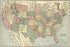 24"x36" Gallery Poster, map of the united states of america 1899