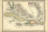 24"x36" Gallery Poster, map of the west indies cuba caribbean 1881