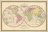 24"x36" Gallery Poster, map of the world 1849
