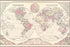 24"x36" Gallery Poster, map of the world 1886