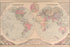 24"x36" Gallery Poster, map of the world 1890