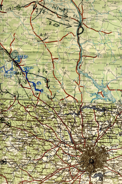 24"x36" Gallery Poster, operation barbarossa Campaign map used by 7th Panzer in Russia