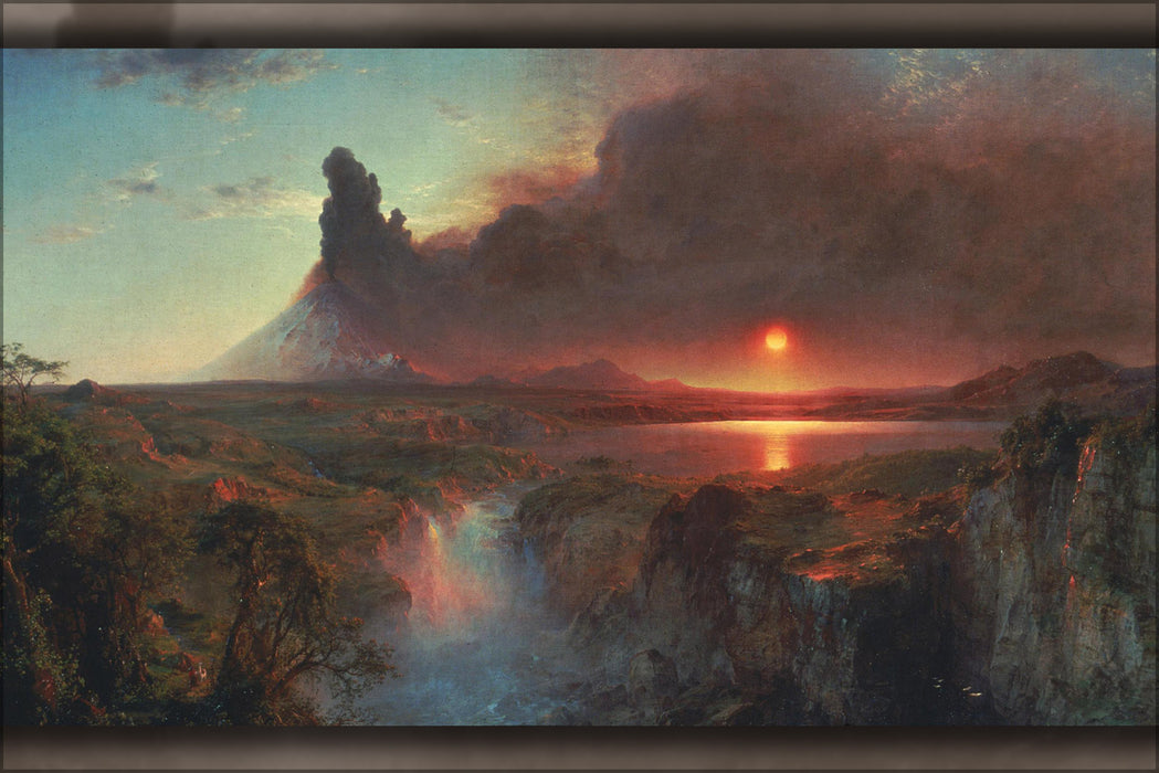 24"x36" Gallery Poster, painting of cotopaxi by Frederic Edwin Church 1862