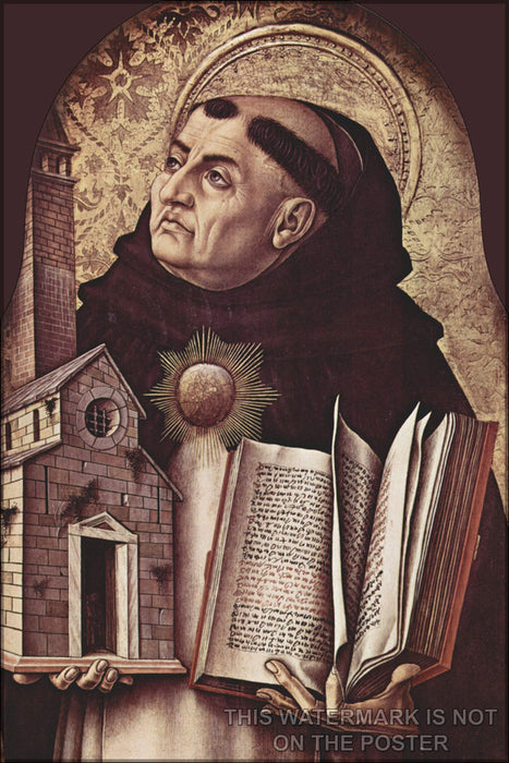 24"x36" Gallery Poster, saint thomas aquinas by Carlo Crivelli