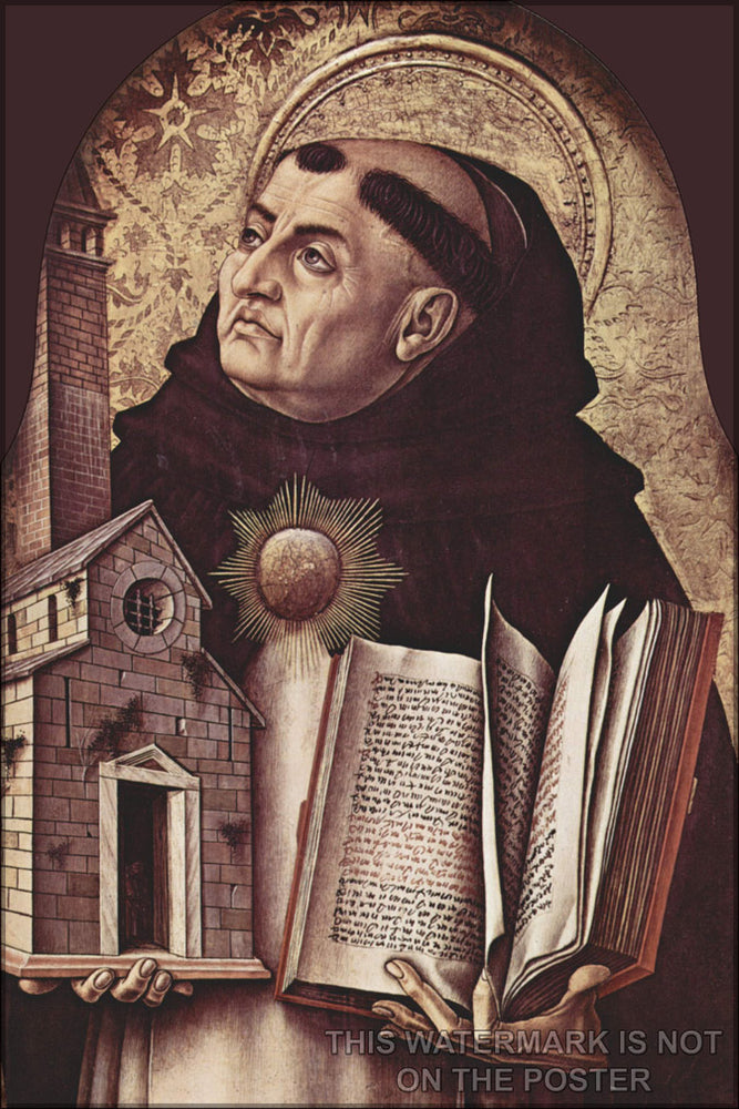 24"x36" Gallery Poster, saint thomas aquinas by Carlo Crivelli