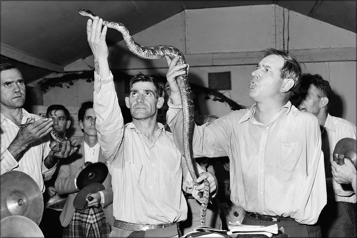24"x36" Gallery Poster, serpent handlers at the Pentecostal Church of God. Lejunior, Harlan County, Kentucky 1946